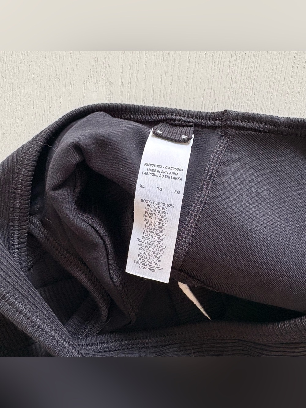 Nike Black Sports Bra with White Swoosh Accent - Picture 3 of 3